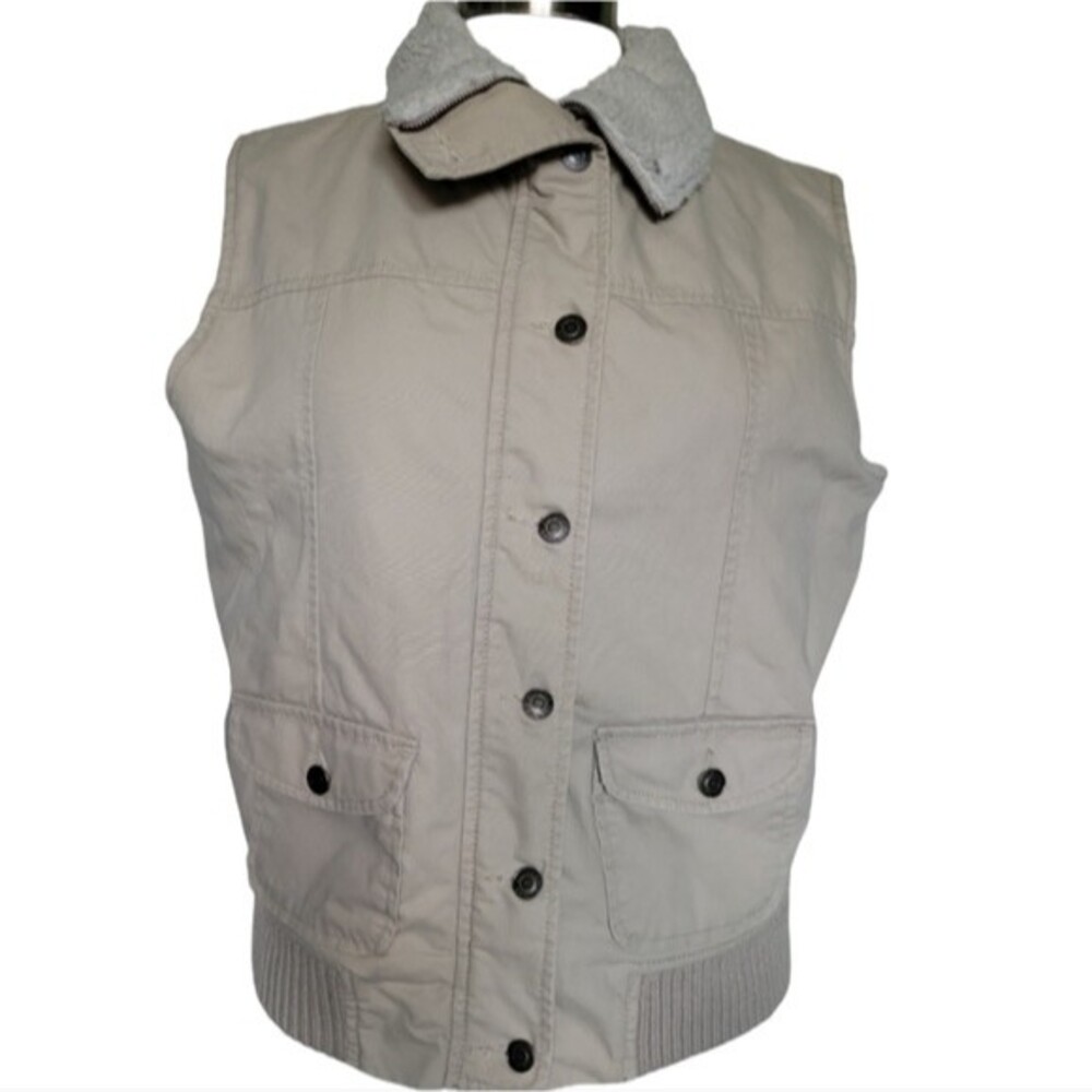 SONOMA [LIFE+STYLE] Fleece Lined Khaki Zip Up Vest - XL